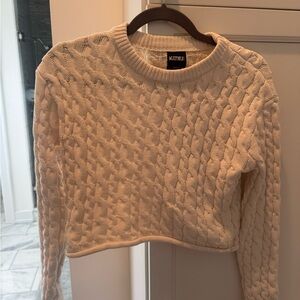 Cream Cable Knit Sweater